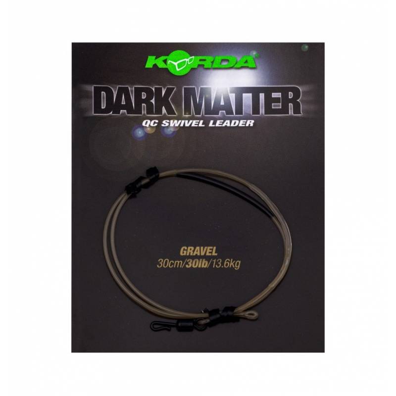Korda Dark Matter Leader QC Swivel Gravel 30lb 30cm