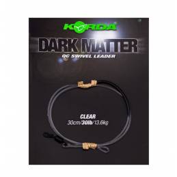 Korda Dark Matter Leader QC Swivel Clear 30lb 30cm