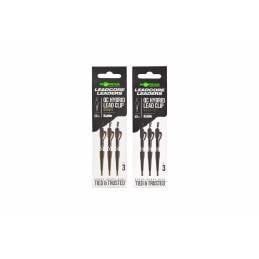 Korda Kable Leadcore Leader Hybrid Lead Clip QC Swivel 50cm  Gravel