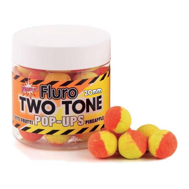 Dynamite Baits Fluro Pop-Ups 2 Tone Tutti Pineapple 20mm | CarpeConnect