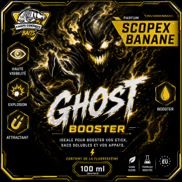 Ghost Booster Scopex Banane 100 ml CarpeConnect booster carpe attractant liquide