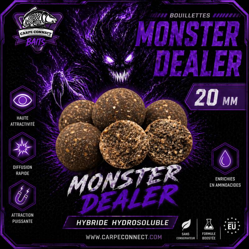 Bouillettes Monster Dealer 20 mm 5 kg CarpeConnect appâts carpe gros poissons