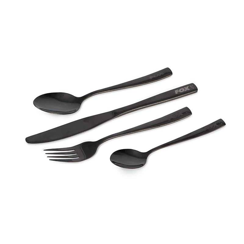 FOX COOWARE BLACK STAINLESS CUTLERY SET