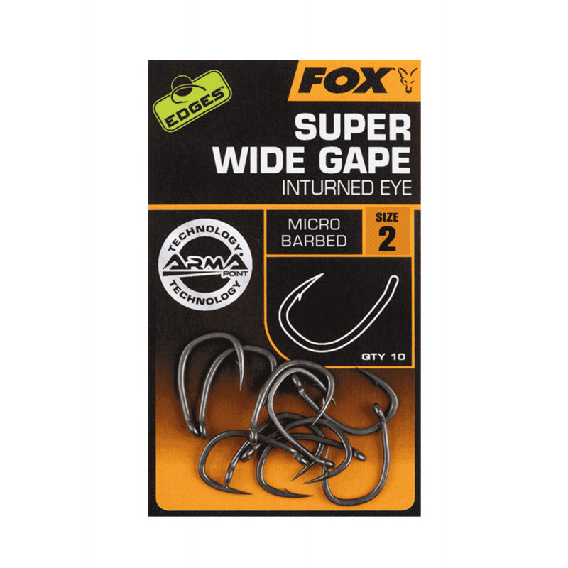 Fox Edges Super Wide Gape (In-Turned Eye) Micro Barbed T2