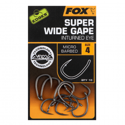 Fox Edges Super Wide Gape (In-Turned Eye) Micro Barbed T4
