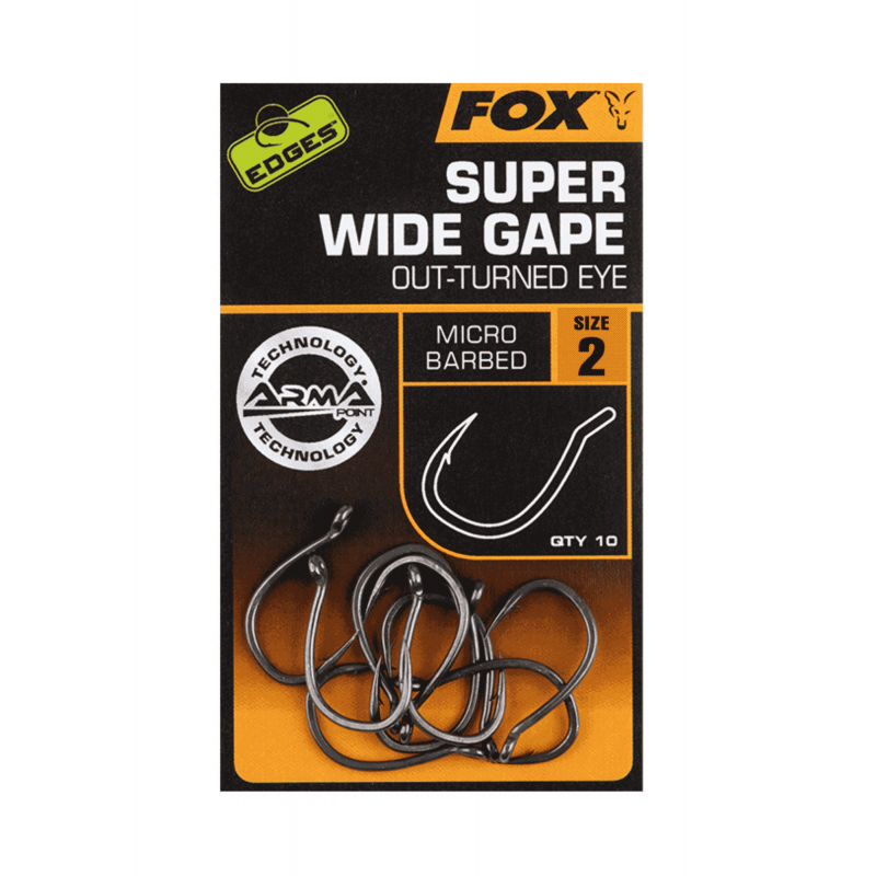Fox Edges Super Wide Gape (Out-Turned Eye) Micro Barbed T2