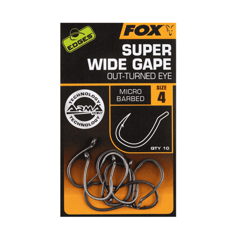 Fox Edges Super Wide Gape (Out-Turned Eye) Micro Barbed T4