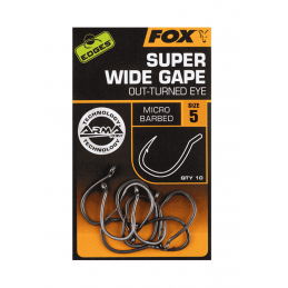 Fox Edges Super Wide Gape (Out-Turned Eye) Micro Barbed T5