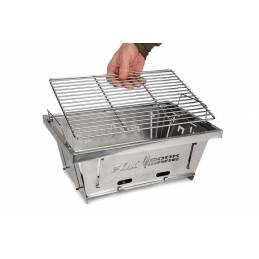 Barbecue Pliable en Acier Inoxydable – Compact et Portable pour Pêche et Camping