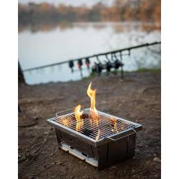 Barbecue Pliable en Acier Inoxydable – Compact et Portable pour Pêche et Camping