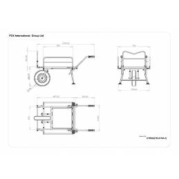 Fox Voyager Barrow Plus – Brouette de pêche robuste et réglable avec roue pneumatique