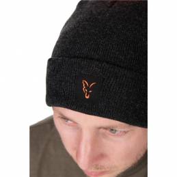 FOX COLLECTION BOBBLE HAT BLACK ORANGE