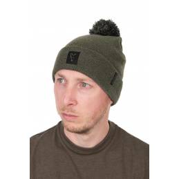 FOX COLLECTION BOBBLE HAT - GREEN BLACK