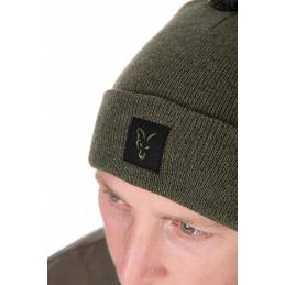 FOX COLLECTION BOBBLE HAT - GREEN BLACK