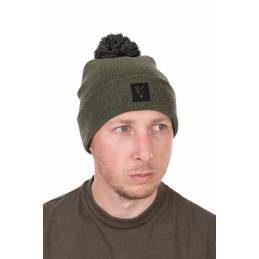 FOX COLLECTION BOBBLE HAT - GREEN BLACK
