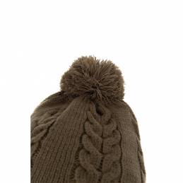 FOX CABLE KNIT BOBBLE KHAKI