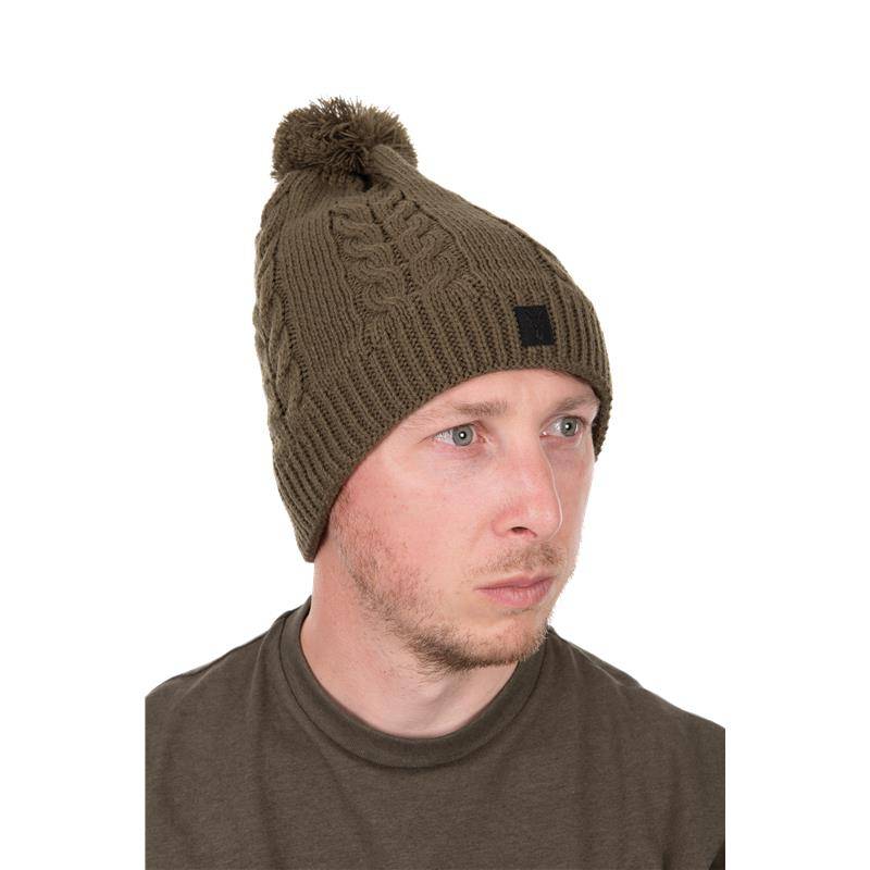 FOX CABLE KNIT BOBBLE KHAKI