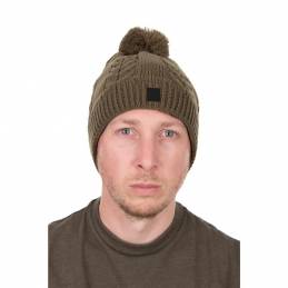 FOX CABLE KNIT BOBBLE KHAKI