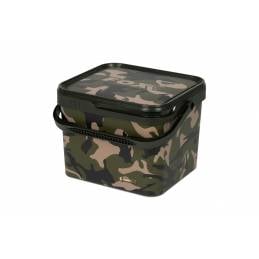 FOX Camo Bucket 12L – Seau d’amorçage carpe robuste et silencieux | CarpeConnect