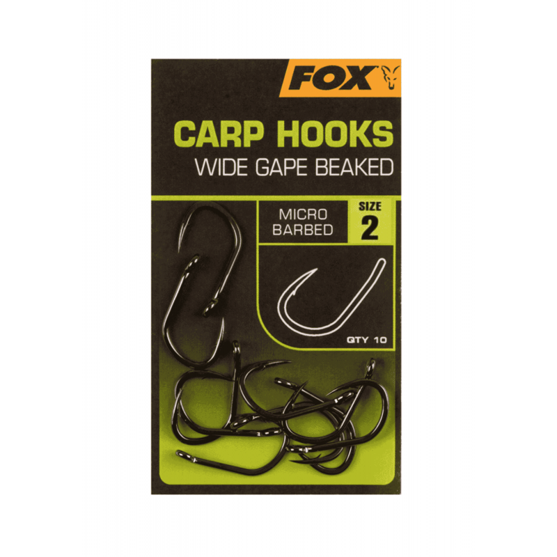 Fox Wide Gape Beaked Carp Hooks Micro Barbed T2