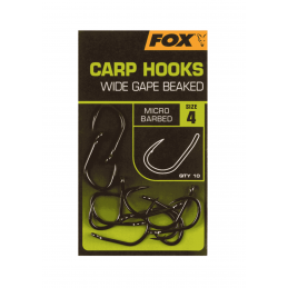 Fox Wide Gape Beaked Carp Hooks Micro Barbed T4