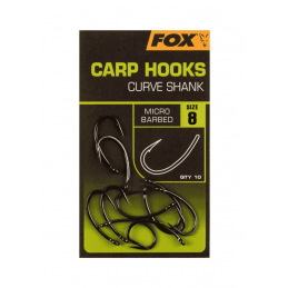 Fox Curve Shank Carp Hooks Micro Barbed T8
