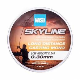 Nash Skyline Mono Clear 12lb 0.30mm 1000m – Fil nylon longue distance | CarpeConnect