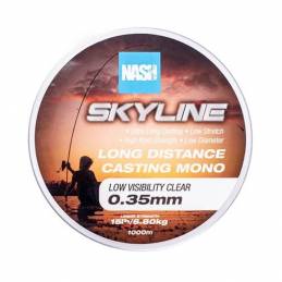 Nash Skyline Mono Clear 15lb 0.35mm 1000m – Fil nylon longue distance | CarpeConnect