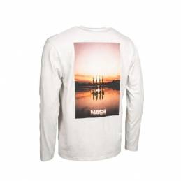 Nash Make It Happen Sunset Long Sleeve T Shirt Écru S – T-shirt manches longues pêche