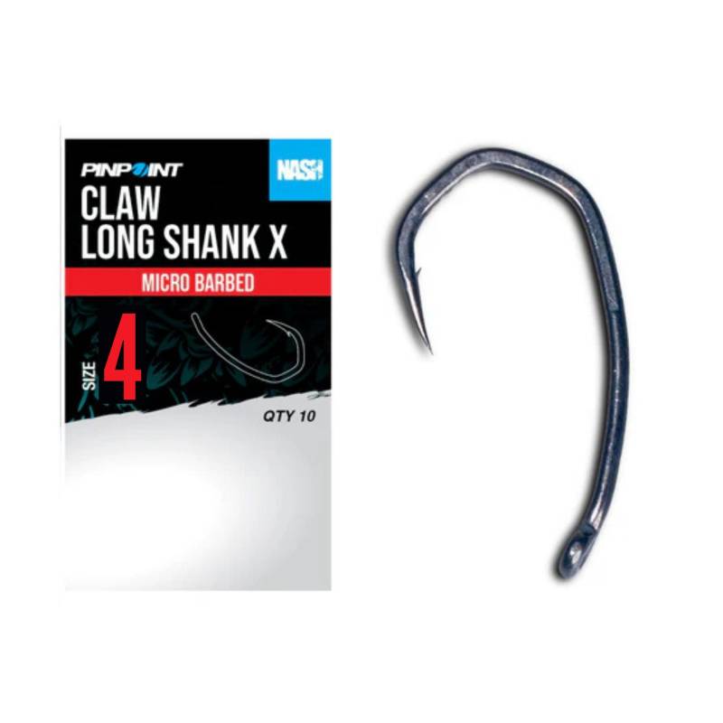 Nash Claw Long Shank X Size 4 Micro Barbed
