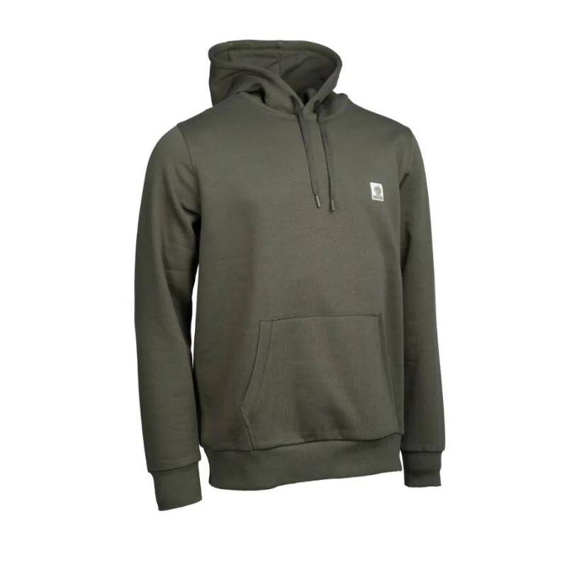 Nash Make It Happen Badge Hoody Green S – Sweat pêche carpe officiel | CarpeConnect