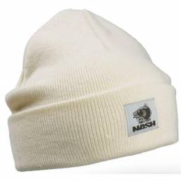 NASH MAKE IT HAPPEN BADGE BEANIE HAT ECRU | Bonnet Carpe | CarpeConnect