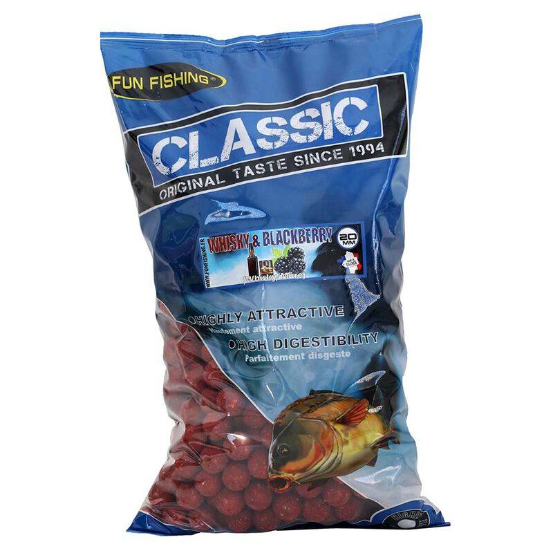 Bouillettes Carpe Fun Fishing Classic Whisky Black Berry 4kg 20mm
