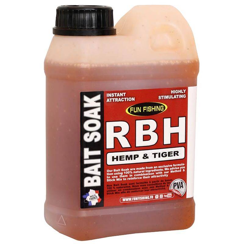 Fun Fishing RBH Bait Soak Hemp Tiger 1 L Attractant Carpe