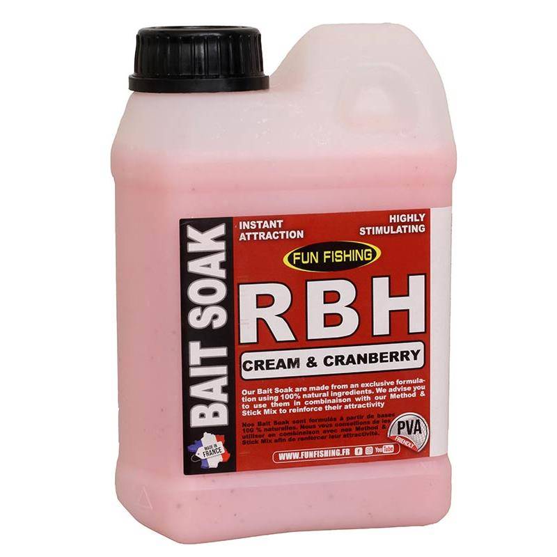 Fun Fishing RBH Bait Soak Cream Cranberry 1 L Carpe
