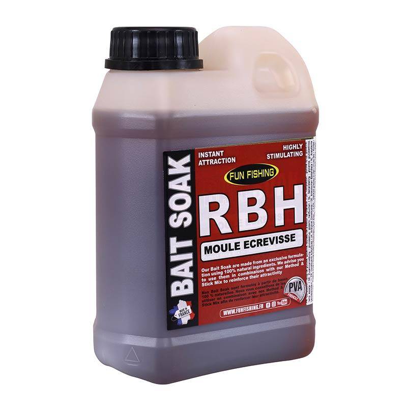 Fun Fishing RBH Bait Soak Moule Ecrevisse 1 L Carpe