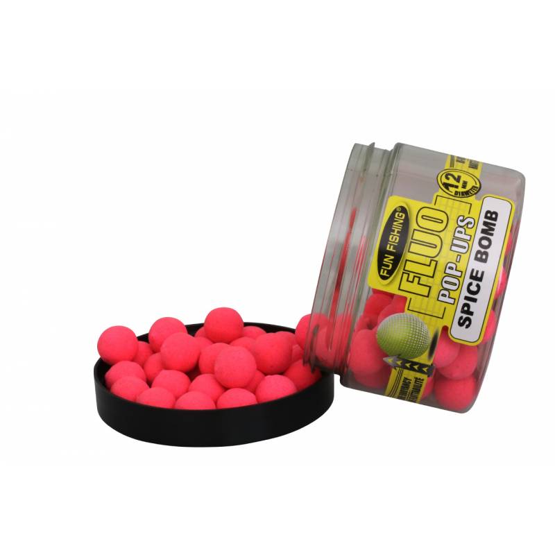 Fun Fishing Fluo Pop Ups 12 mm 55 gr Rose / Spice Bomb
