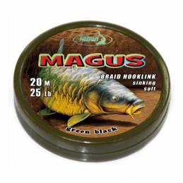 KATRAN BRAIDED HOOK LINKS MAGUS 25 LBS 20 M GREEN BLACK