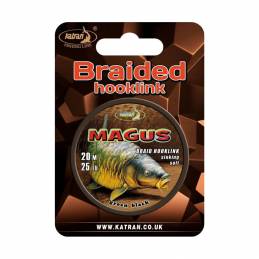 KATRAN BRAIDED HOOK LINKS MAGUS 25 LBS 20 M GREEN BLACK