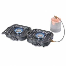 Gaz Pliable 2 brûleurs en acier inoxydable Kemper