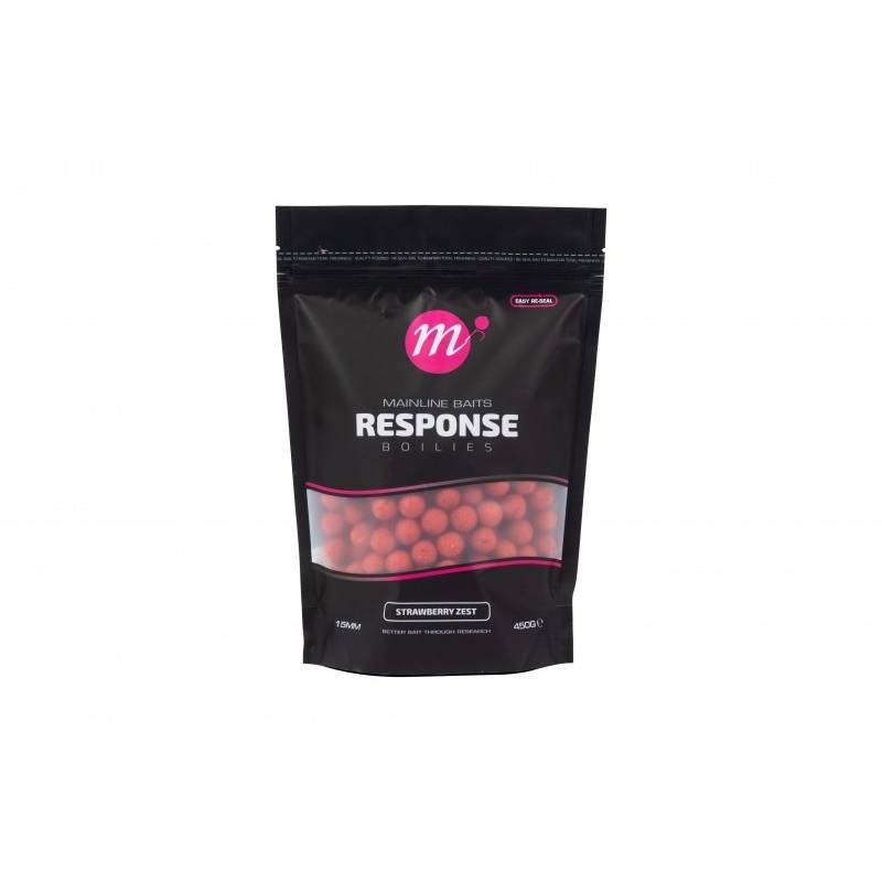 MAINLINE SHELF LIFE BOILIES STRAWBERRY ZEST 15 MM 450 GR