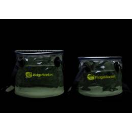 Ridge Monkey Perspective Collapsible Bucket 10L – Seau pliable transparent | CarpeConnect