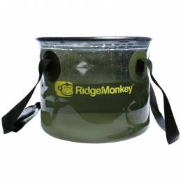 Ridge Monkey Perspective Collapsible Bucket 10L – Seau pliable transparent | CarpeConnect
