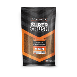 SONUBAITS Supercrush Hemp Gingerbread 2Kg - Amorce Chènevis Pain d’Épices | CarpeConnect