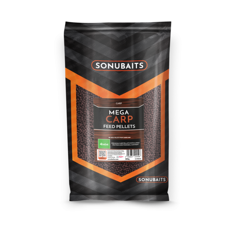 SONUBAITS Mega Carp Pellets 6mm 900G - Pellets Carpe Haute Attraction | CarpeConnect