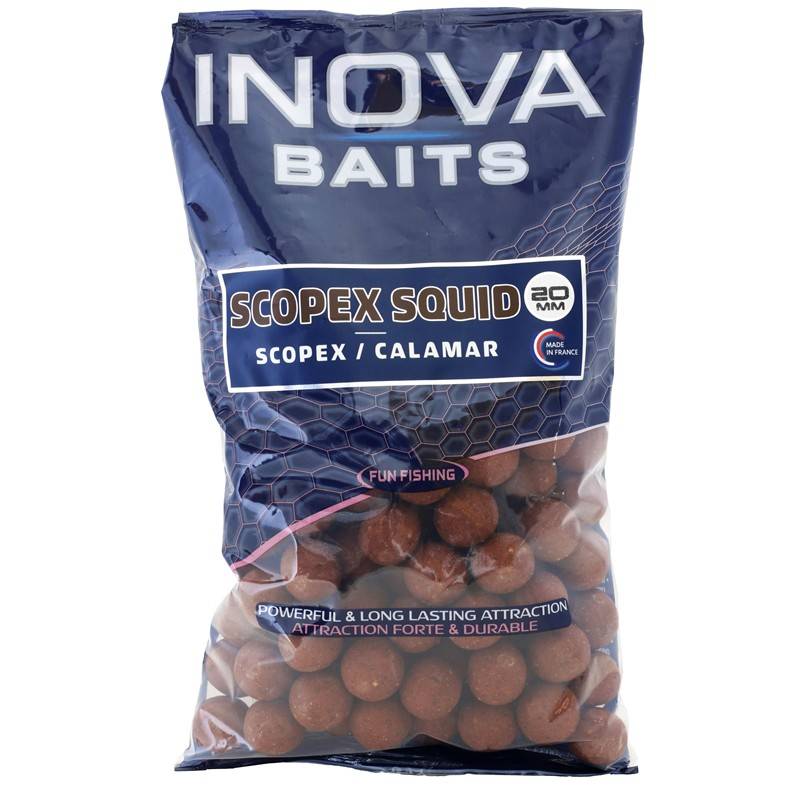 Bouillette Fun Fishing Inova Baits Scopex Squid 20mm 1,8kg | Bouillettes Carpe Marines | CarpeConnect