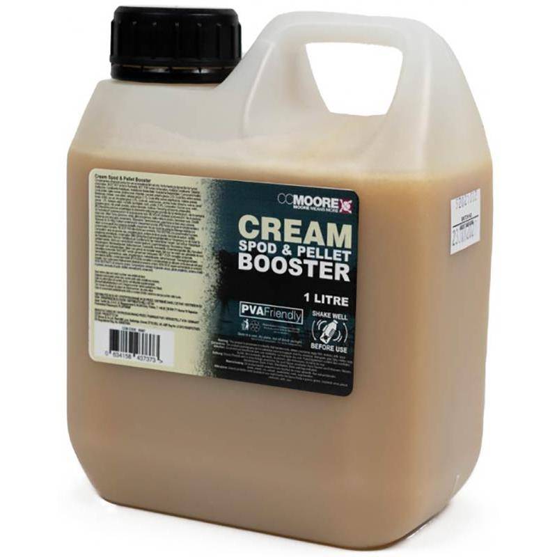 CC Moore Cream Spod & Pellet Booster 1 Litre – Liquide Attractif Appâts Sucré | CarpeConnect