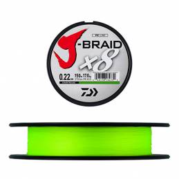 Tresse Daiwa J-Braid X8 Chartreuse 300m 24/100 | CarpeConnect