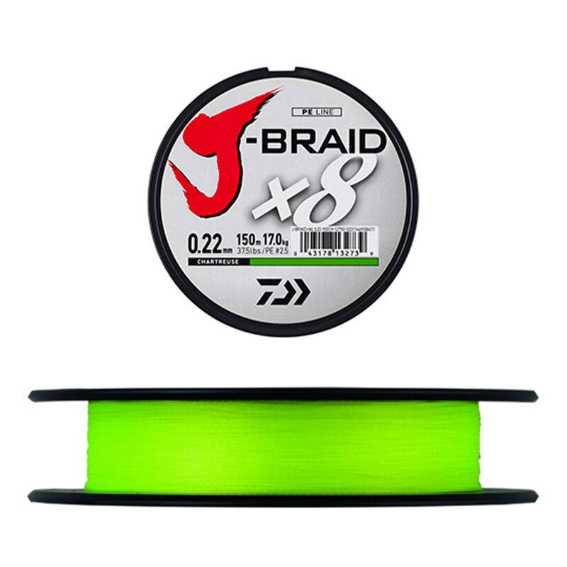 Tresse Daiwa J-Braid X8 Chartreuse 300m 24/100 | CarpeConnect
