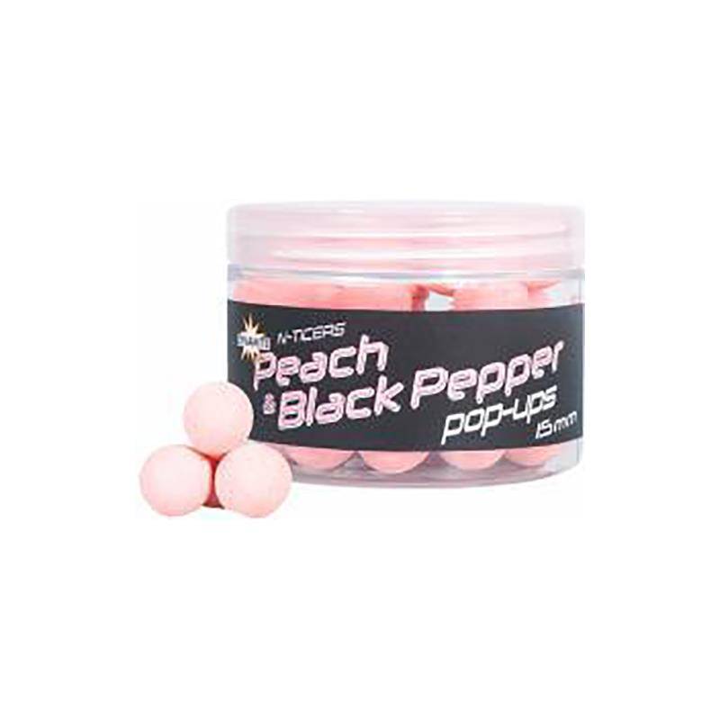 Dynamite Baits N'Ticers Peach & Black Pepper Pop-Ups 10mm | Pop-Ups Carpe | CarpeConnect